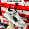 Tenis Puma Hilux Choclo blancos con gris y negro calidad premium