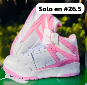 Tenis Puma Hilux botin blancos con rosa