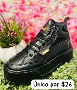 Tenis Puma Mid botin negros