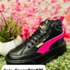 Tenis Puma Mid botin negros con rosa