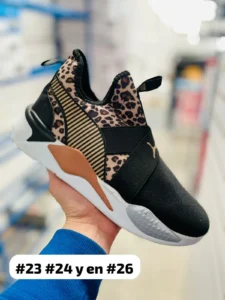 Tenis Puma RSX negros animal print
