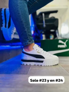 Tenis Puma Ralph blancos con negro