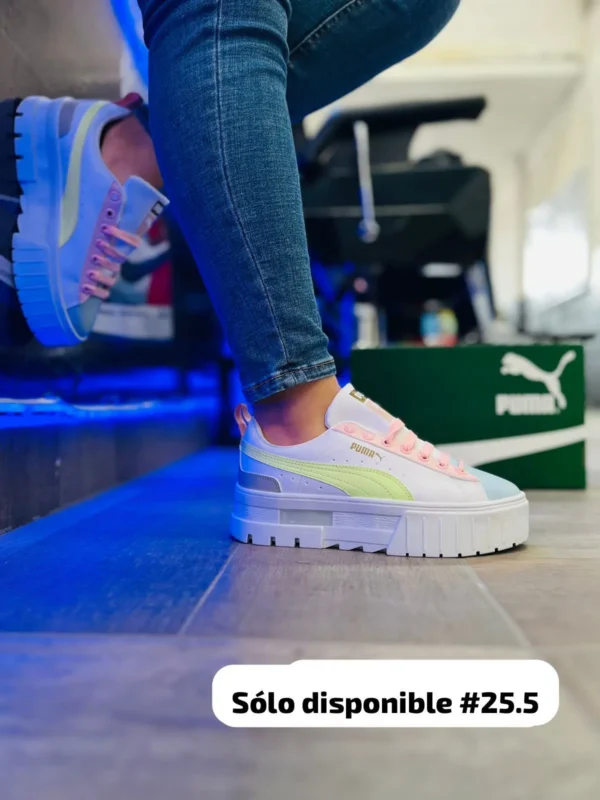 Tenis Puma Ralph blancos y colores pastel
