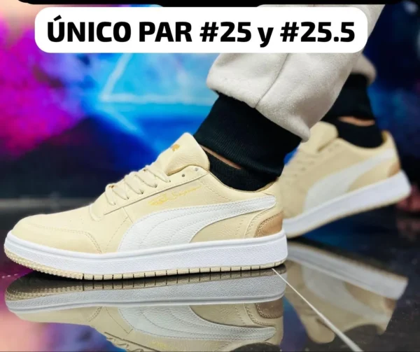 Tenis Puma Ralph choclo amarillos con blanco y cafe