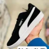 Tenis Puma Smash Gamuza negros con blanco
