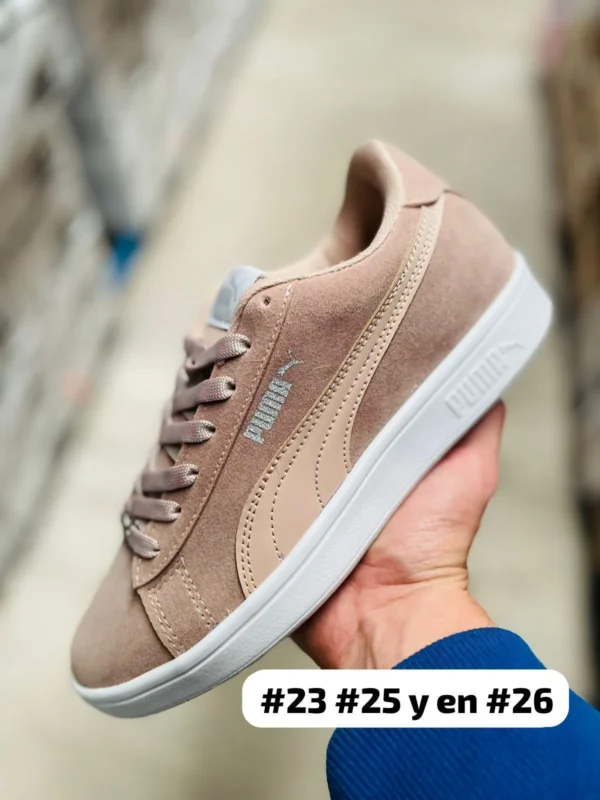 Tenis Puma Smash Gamuza rosa palo