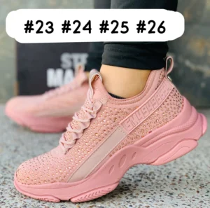 Tenis Steven Madden Sport rosas con piedras