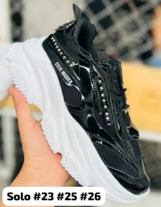 Tenis Steven Madden plataforma negros con blanco