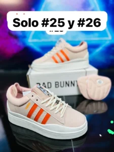 Tenis bad bunny campus rosas
