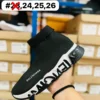 Tenis balenciaga negros con suela blanca y letras negras