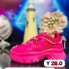 Tenis barbie plataforma rosas
