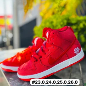 Tenis dunk bota rojos