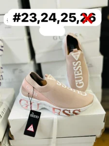 Tenis guess clon espejo 1.1 rosa