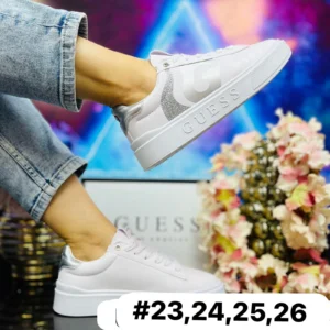 Tenis guess home blanco con gris