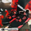 Tenis jordan retro 4 negro con rojo