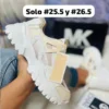 Tenis mk nick premium rosa palo con beige